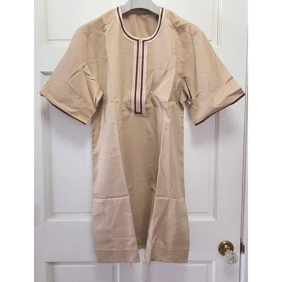 LOT: 3 Men's Kurta Pant Sets - Navy, Tan, Black - 46" Chest - New in Pkgs - Picture 3 of 7